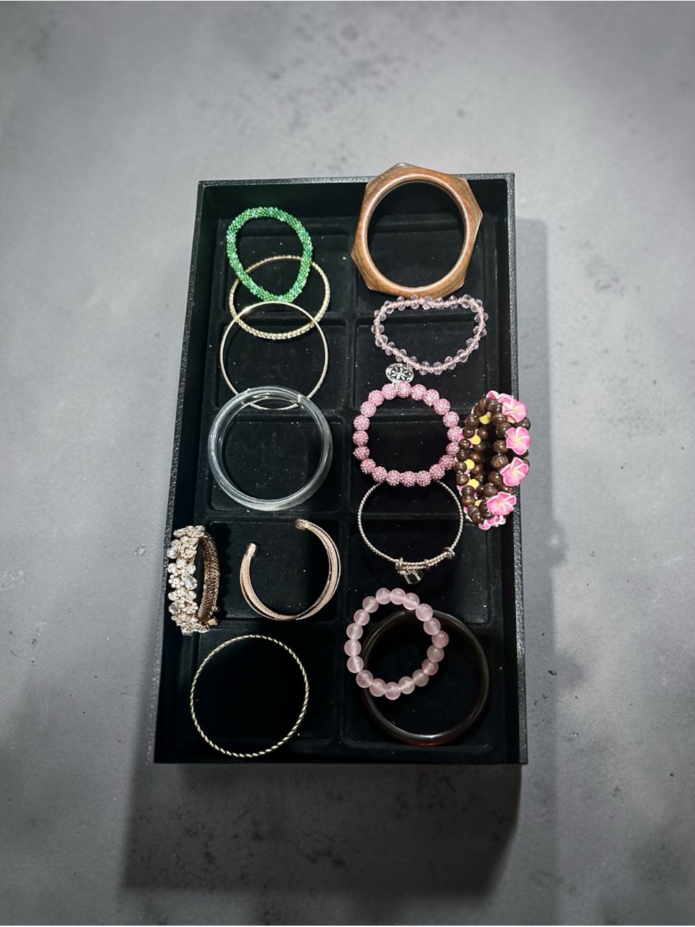 Custom Pink Boho Crystal & Rhinestone Bracelet Stack Set - Picture 7 of 8